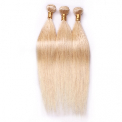613 Blonde Human Hair Weave 3 Bundles Straight HAIRCC Remy Hair Great Quality