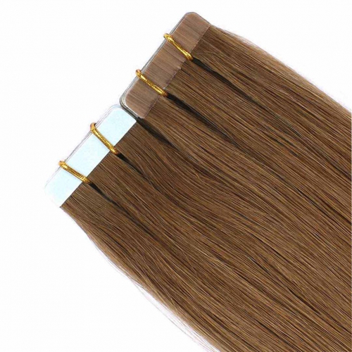 Remy Human Hair Tape In Extensions Medium Brown #6 20pcs HAIRCC Hair
