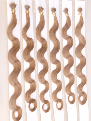 20in Stick/I Tip Pre Bonded Human Hair Extensions Body Wave 100 Strands Cheap Evova Hair Extensions