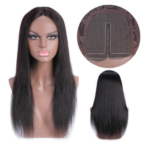 10in-28in T Part Straight Human Hair Lace Front Wig HAIRCC Long Hair Lace Wigs