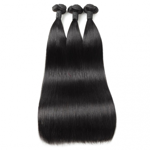 Double Drawn Human Hair Weave Straight Hair Weft 3 Bundles Luxurious Unprocessed Virgin Brazilian Hair Ebba Hair