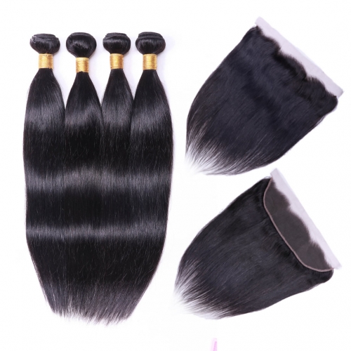 Cheap Human Hair Weave 4 Bundles With 13x4 Frontal Hot Sale Evova Hair