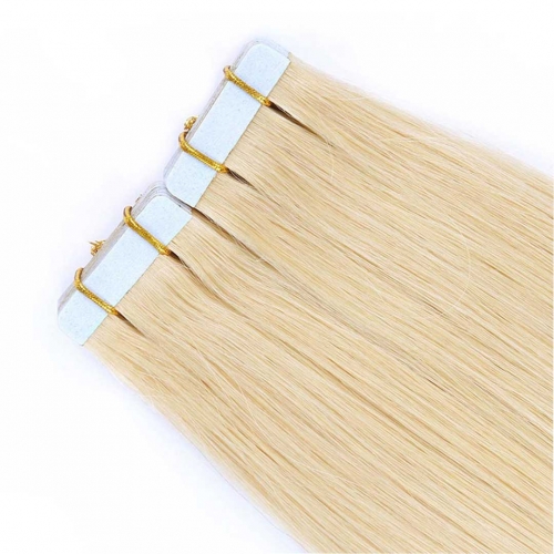 Remy Human Hair Tape In Extensions Medium Blonde #22 20pcs HAIRCC Hair