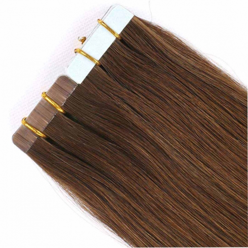 Remy Human Hair Tape In Extensions Dark Brown #4 20pcs HAIRCC Hair