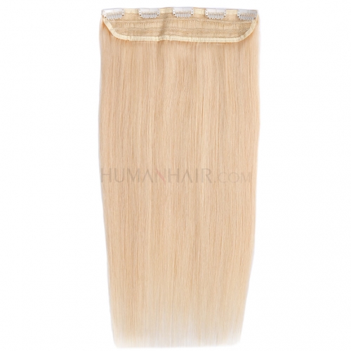 Clip In Remy Human Hair Extensions One Piece Set #613 Blonde HAIRCC Hair